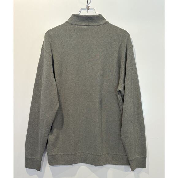 Peter Millar Green Tri-Blend Melange Quarter Zip Golf Sweater Mens Large (1664) - Picture 2 of 5